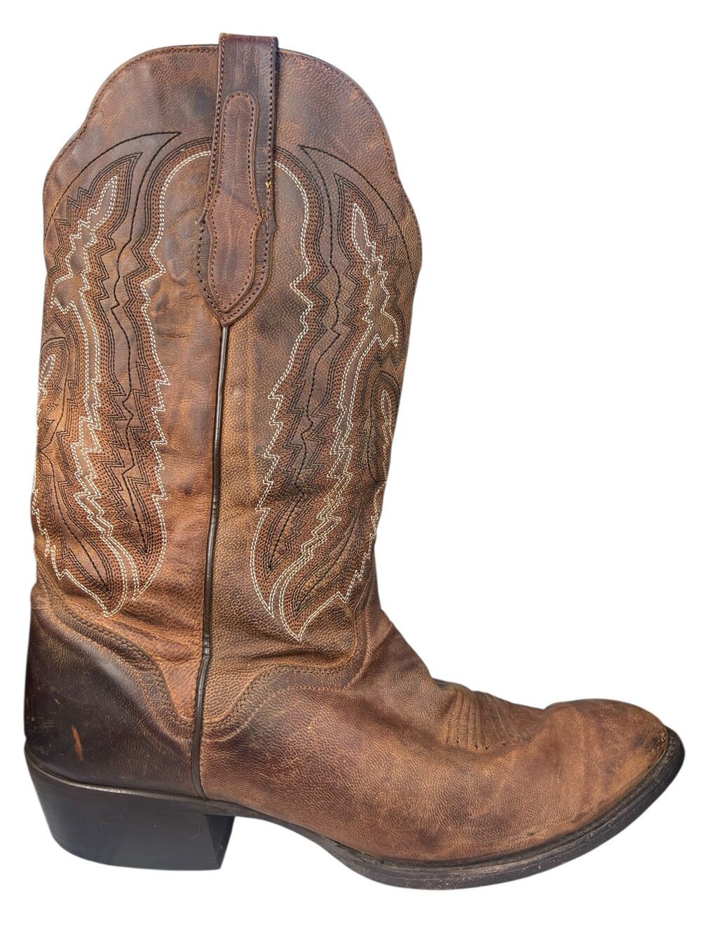 J,B. Dillon Men’s Brown Leather Western Cowboy Boots Size US 12 EE